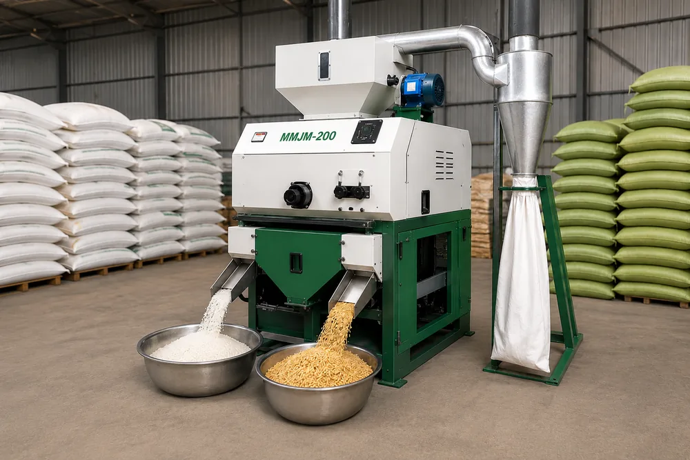 Décortiqueuse de riz · MMJM-200 · matériel agricole AgriSpray Afrique