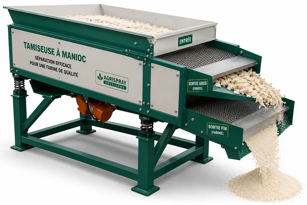 Tamiseuse à manioc · matériel agricole AgriSpray Afrique